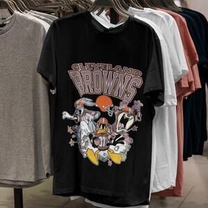 Cleveland Browns Looney Tunes Retro Nfl Football Fan T Shirt
